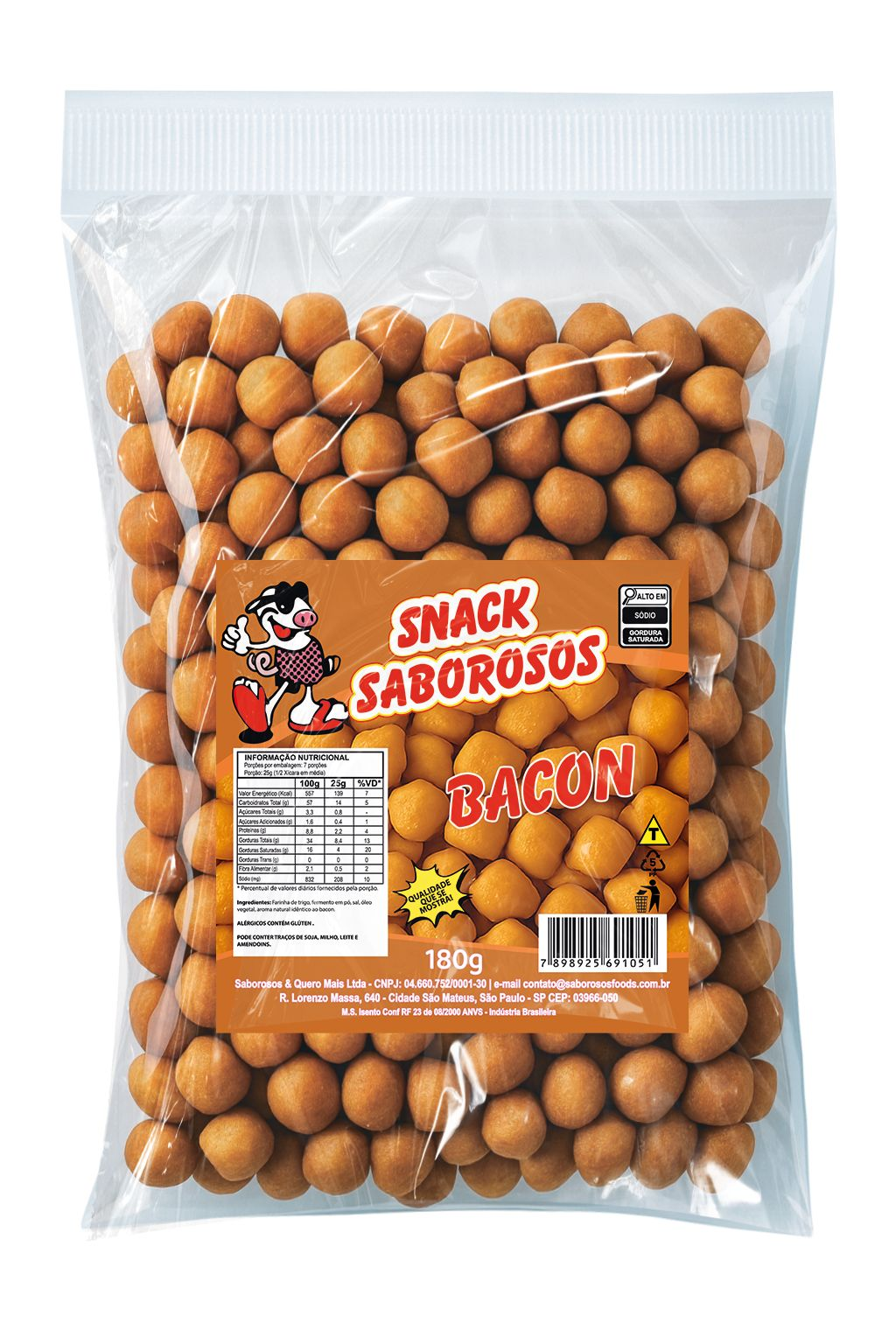 Snack de bacon Saborosos